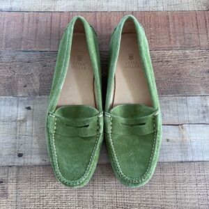 Peter Millar Green Suede Loafers